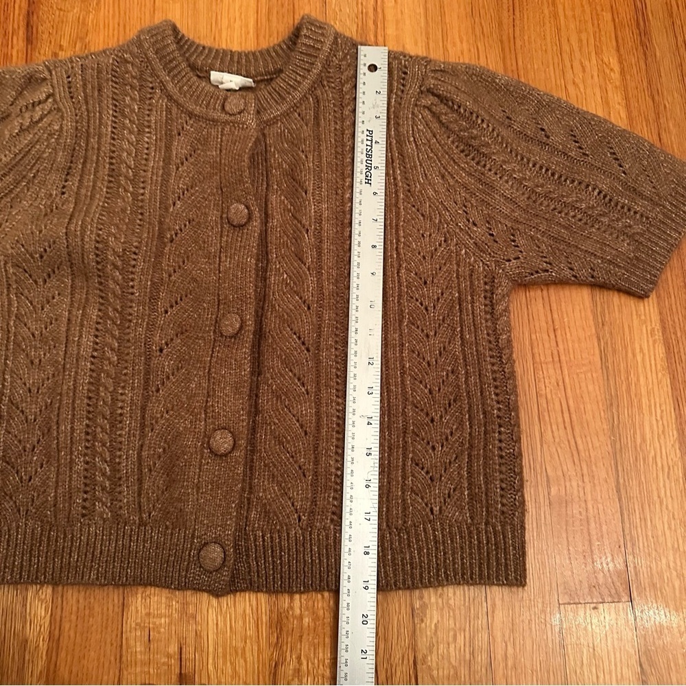 a.n.a Womens Crew Neck Short Sleeve Button Cardigan Size M (#3) - Picture 6 of 9